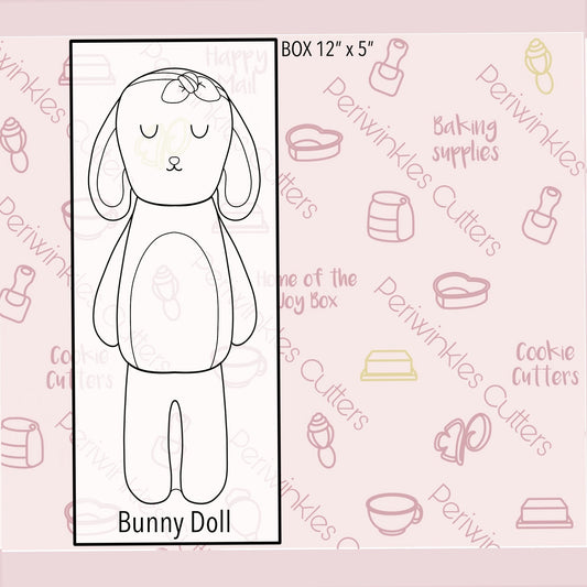 Bunny Doll Set of 3 Cookie Cutters - Periwinkles Cutters