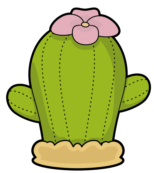 Cactus with Flower Cookie Cutter - Periwinkles Cutters