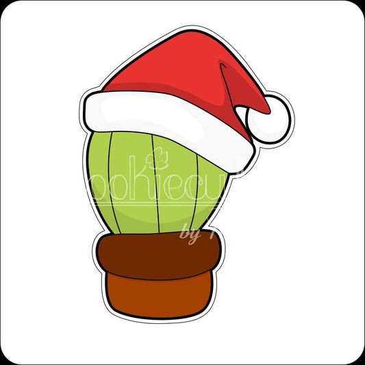 Cactus with Santa's Hat Cookie Cutter - Periwinkles Cutters