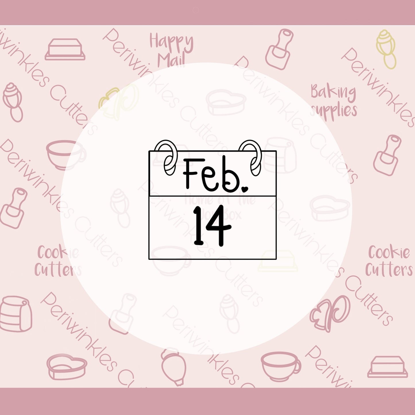 Calendar Cookie Cutter - Periwinkles Cutters