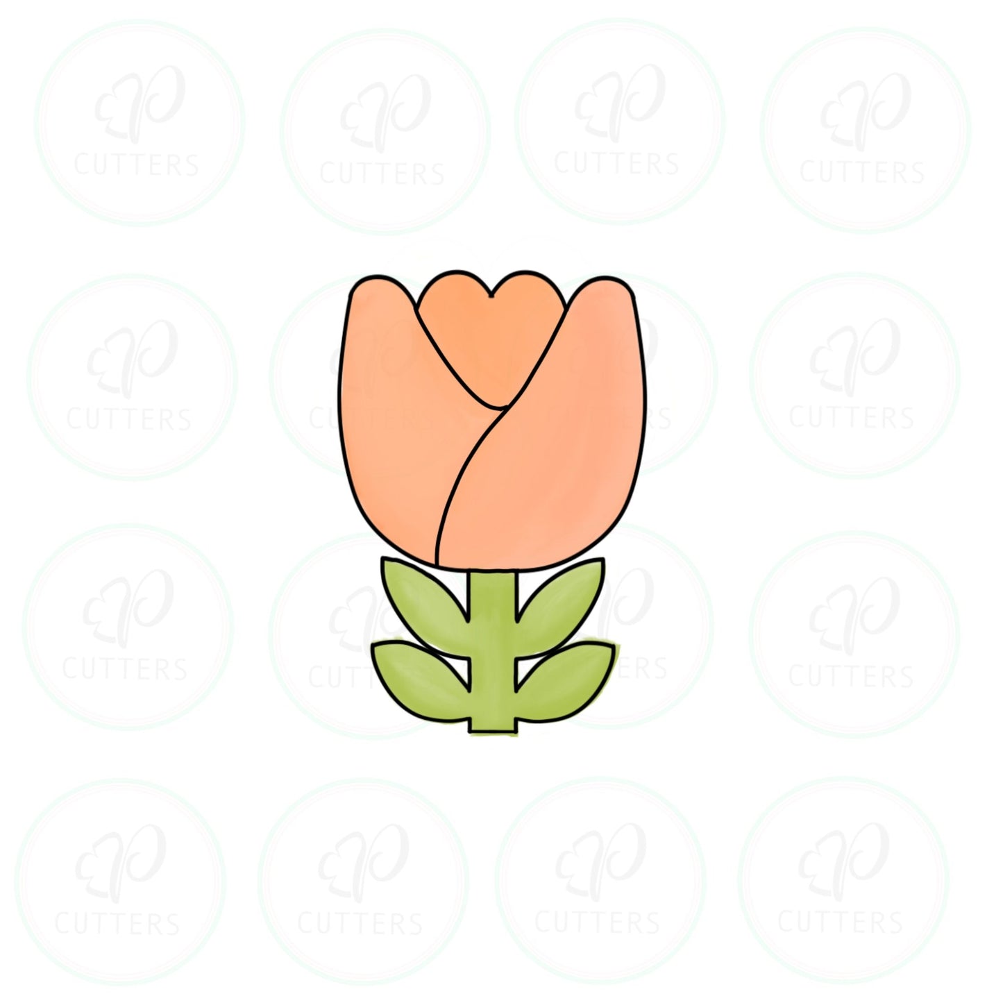 Calypso Tulip Flower Cookie Cutter - Periwinkles Cutters