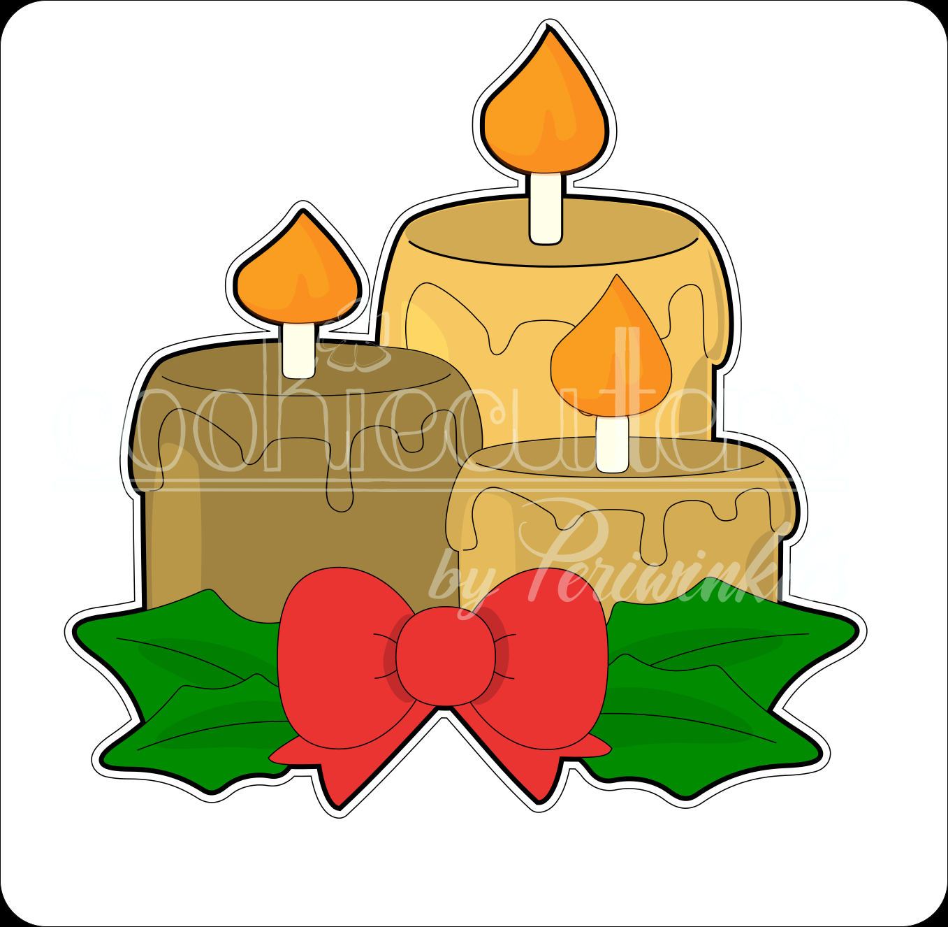 Candles Cookie Cutter - Periwinkles Cutters