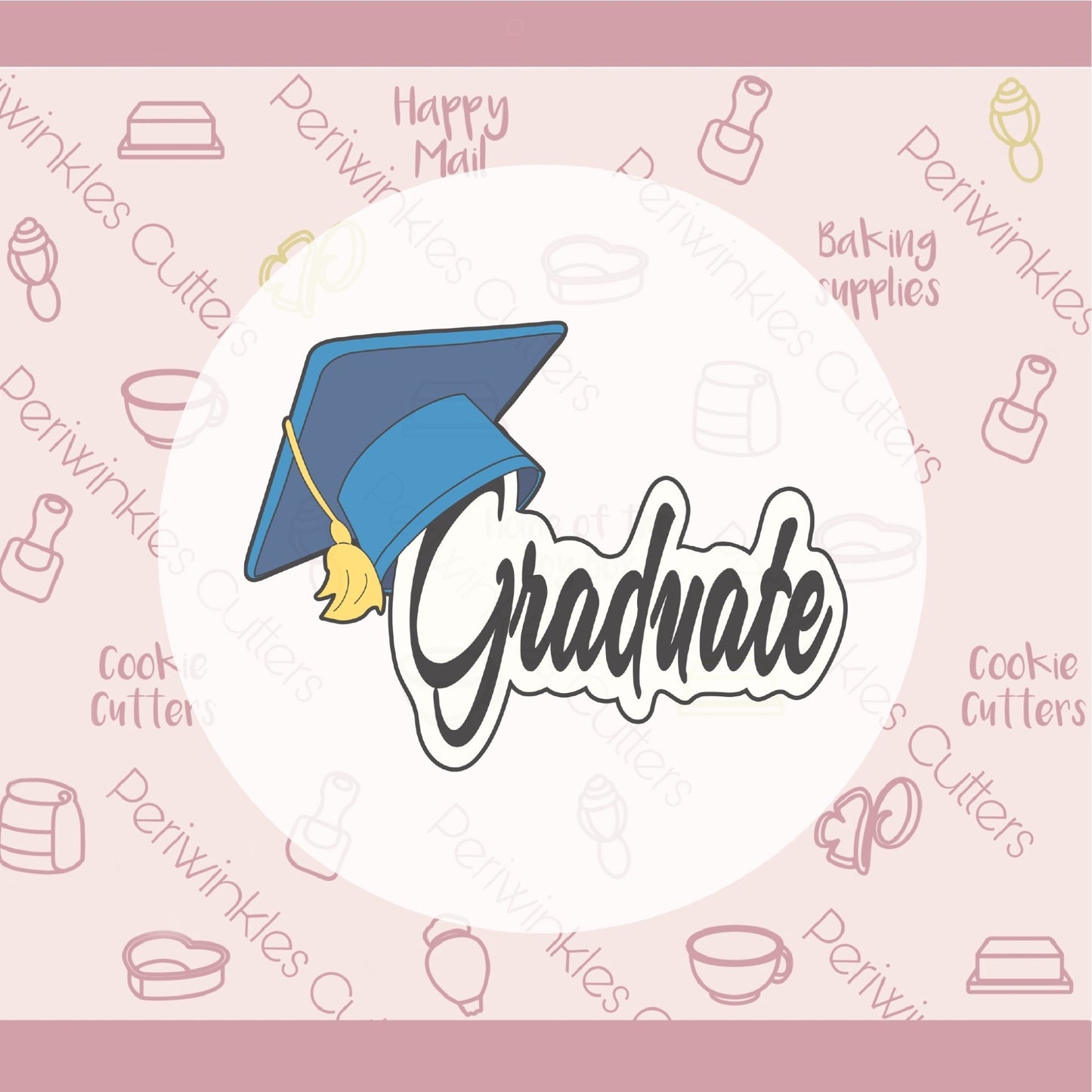 Cap Graduate Cookie Cutter - Periwinkles Cutters