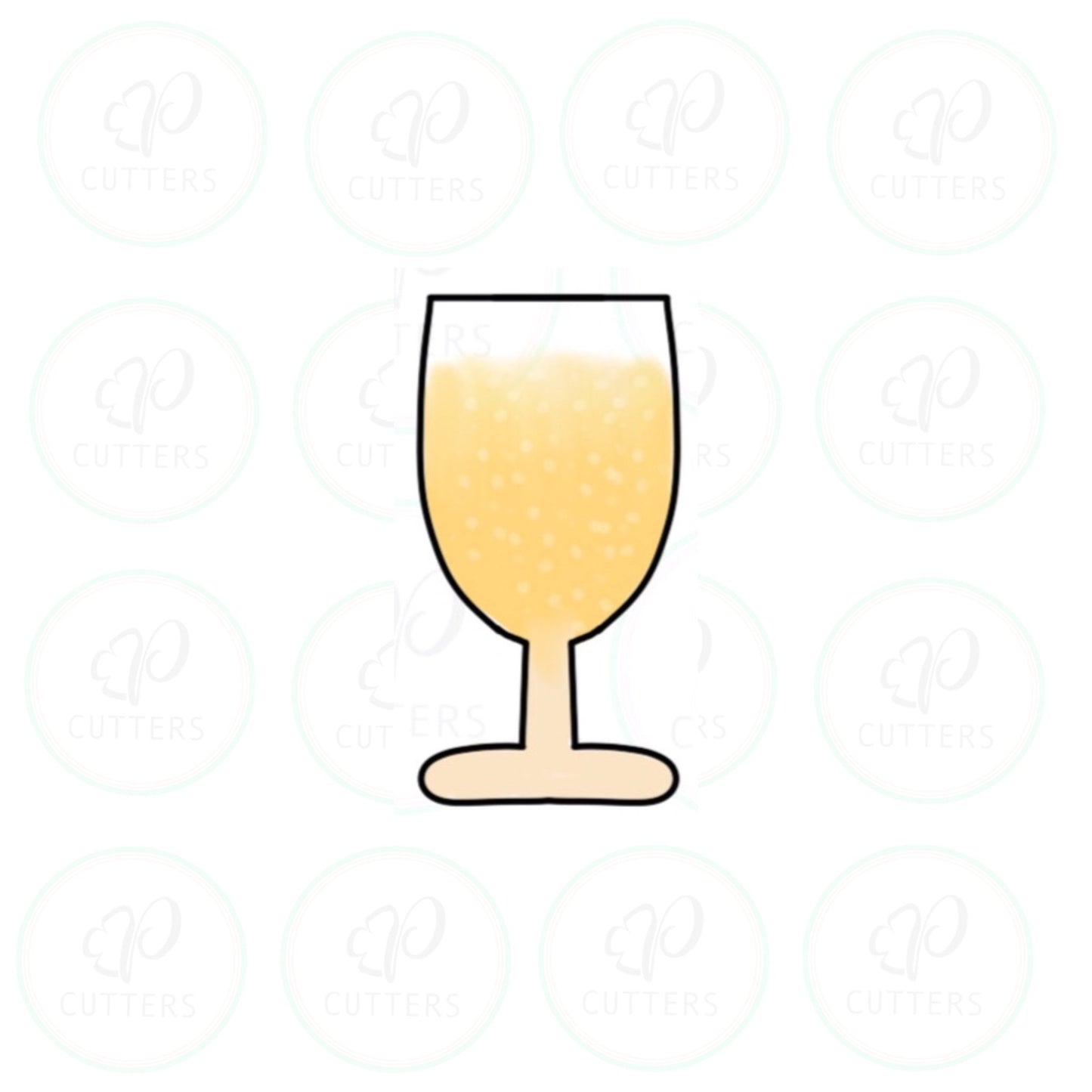 Champagne Glass - Tall Cookie Cutter - Periwinkles Cutters