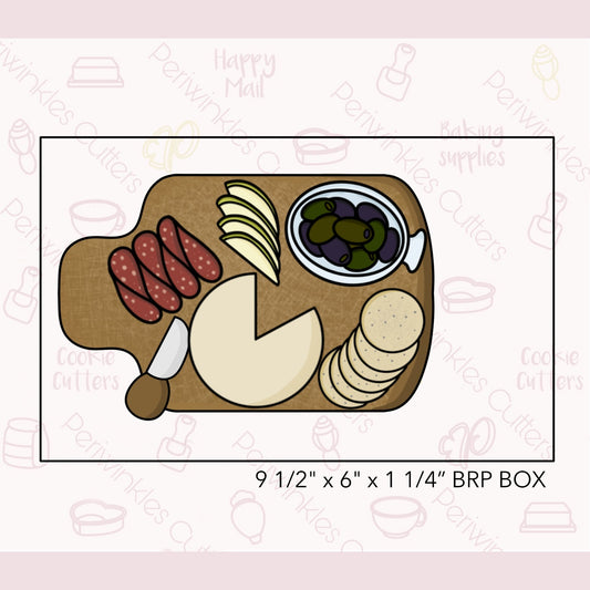 Charcuterie Board Cookie Cutter All Pieces - Periwinkles Cutters