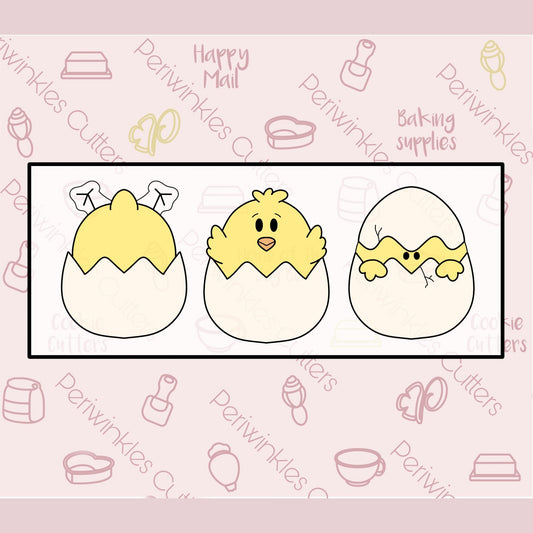 Chick Trio 3 Pieces Set Cookie Cutter - Periwinkles Cutters