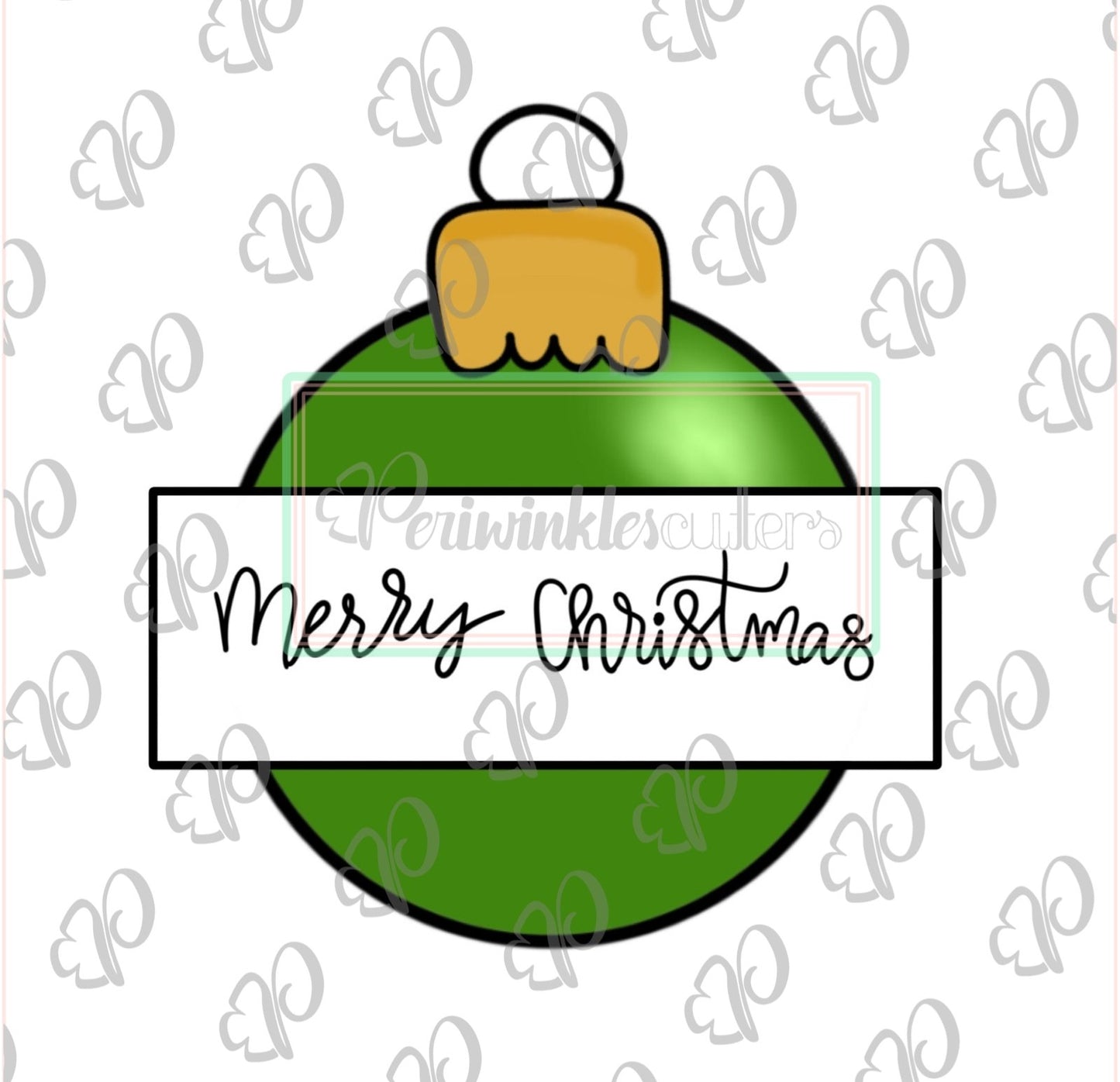 Christmas Bulb Ornament Banner Cookie Cutter - Periwinkles Cutters