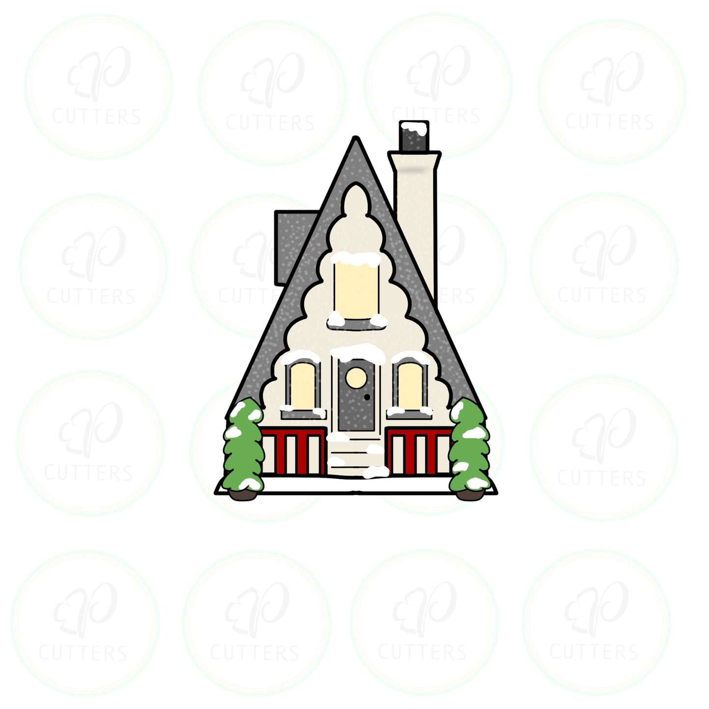 Christmas House Cookie Cutter - Periwinkles Cutters