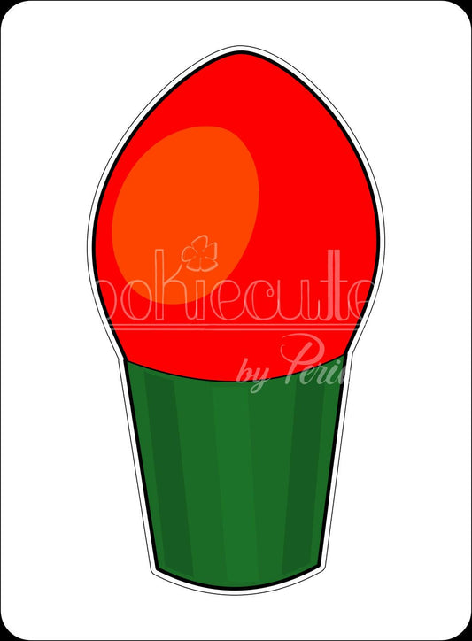 Christmas Light Cookie Cutter - Narrow - Periwinkles Cutters