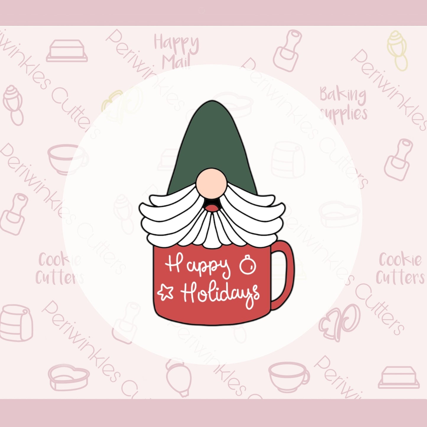 Christmas Mugs Set of 4 Cookie Cutters - Periwinkles Cutters