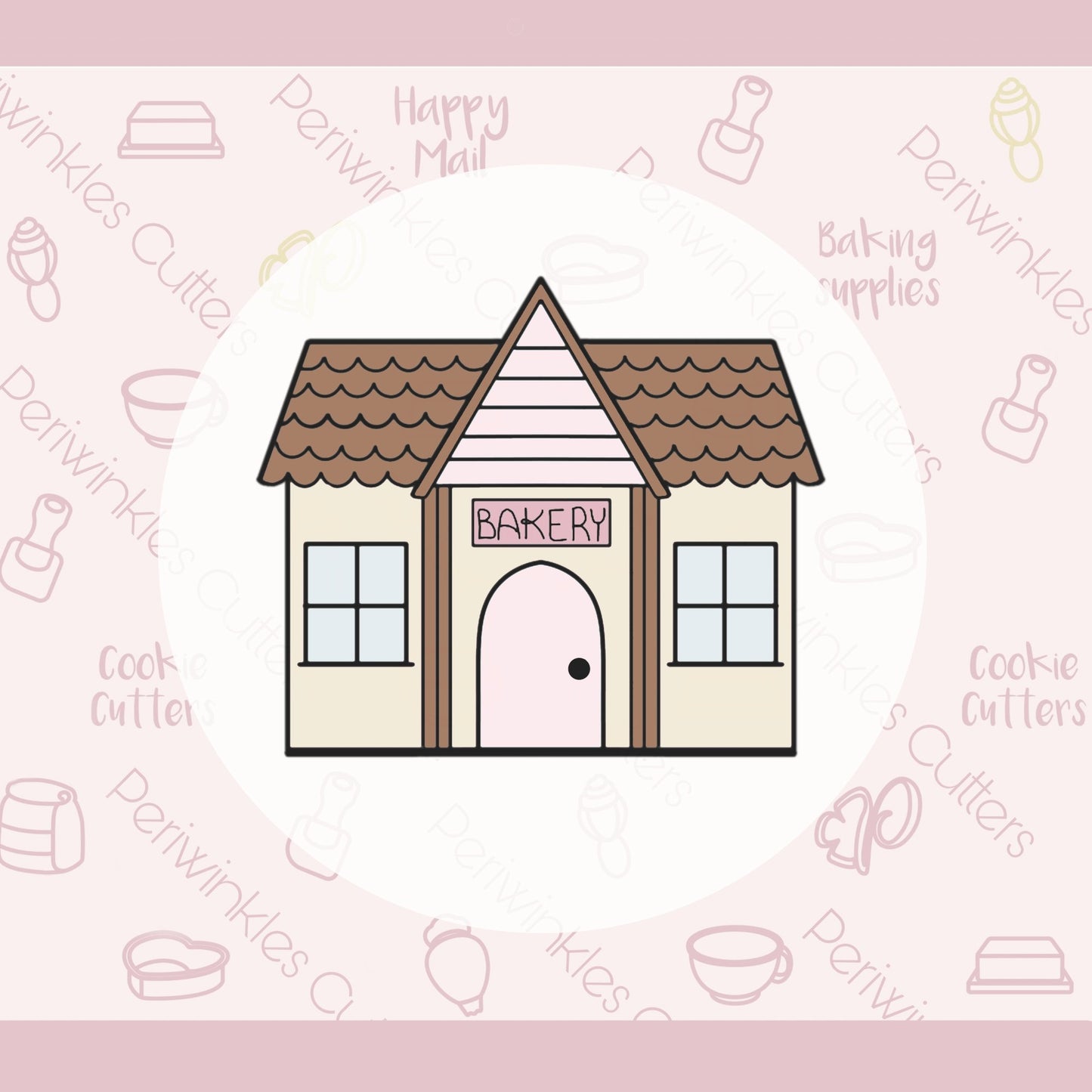 Christmas Village 3 Pieces Set Cookie Cutter - Periwinkles Cutters