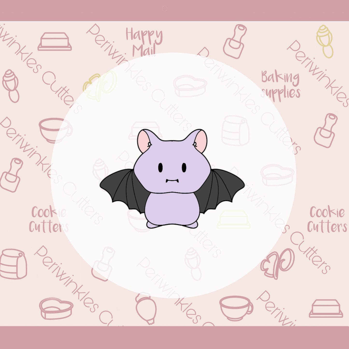 Chubby Bat Cookie Cutter - Periwinkles Cutters
