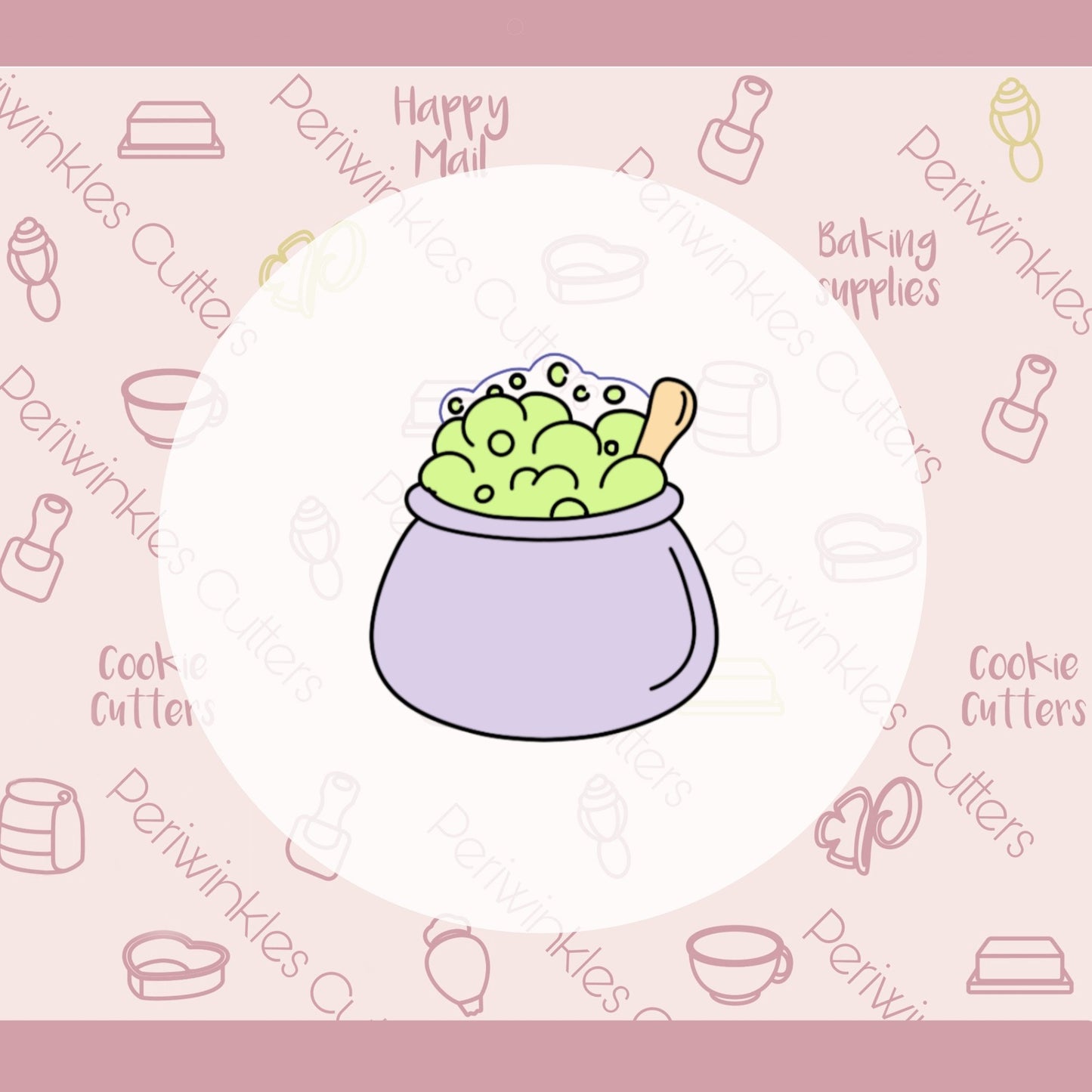 Chubby Cauldron Cookie Cutter - Periwinkles Cutters
