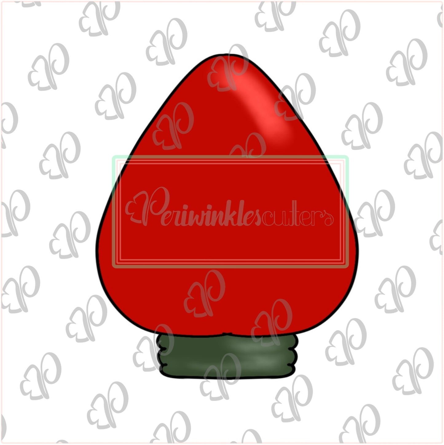 Chubby Christmas Bulb Cookie Cutter - Periwinkles Cutters