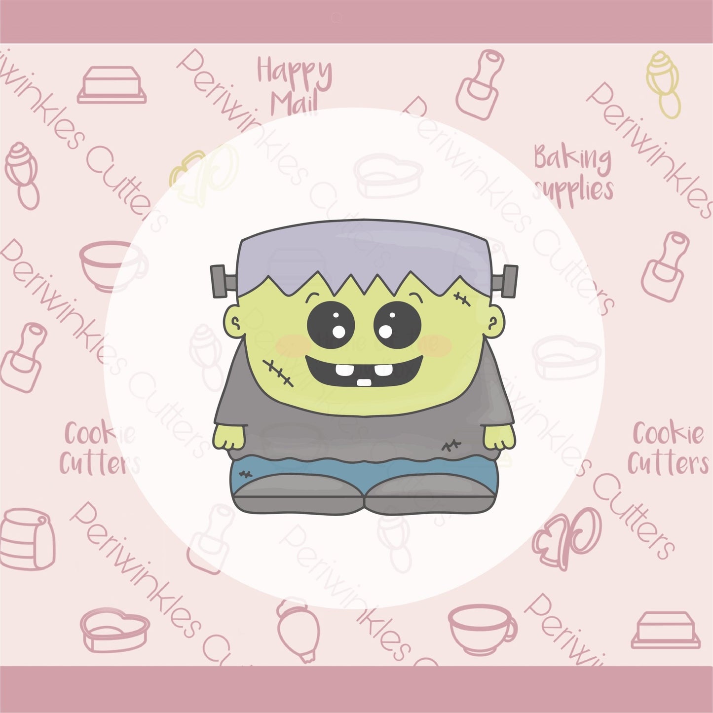 Chubby Franke Monster Cookie Cutter - Periwinkles Cutters