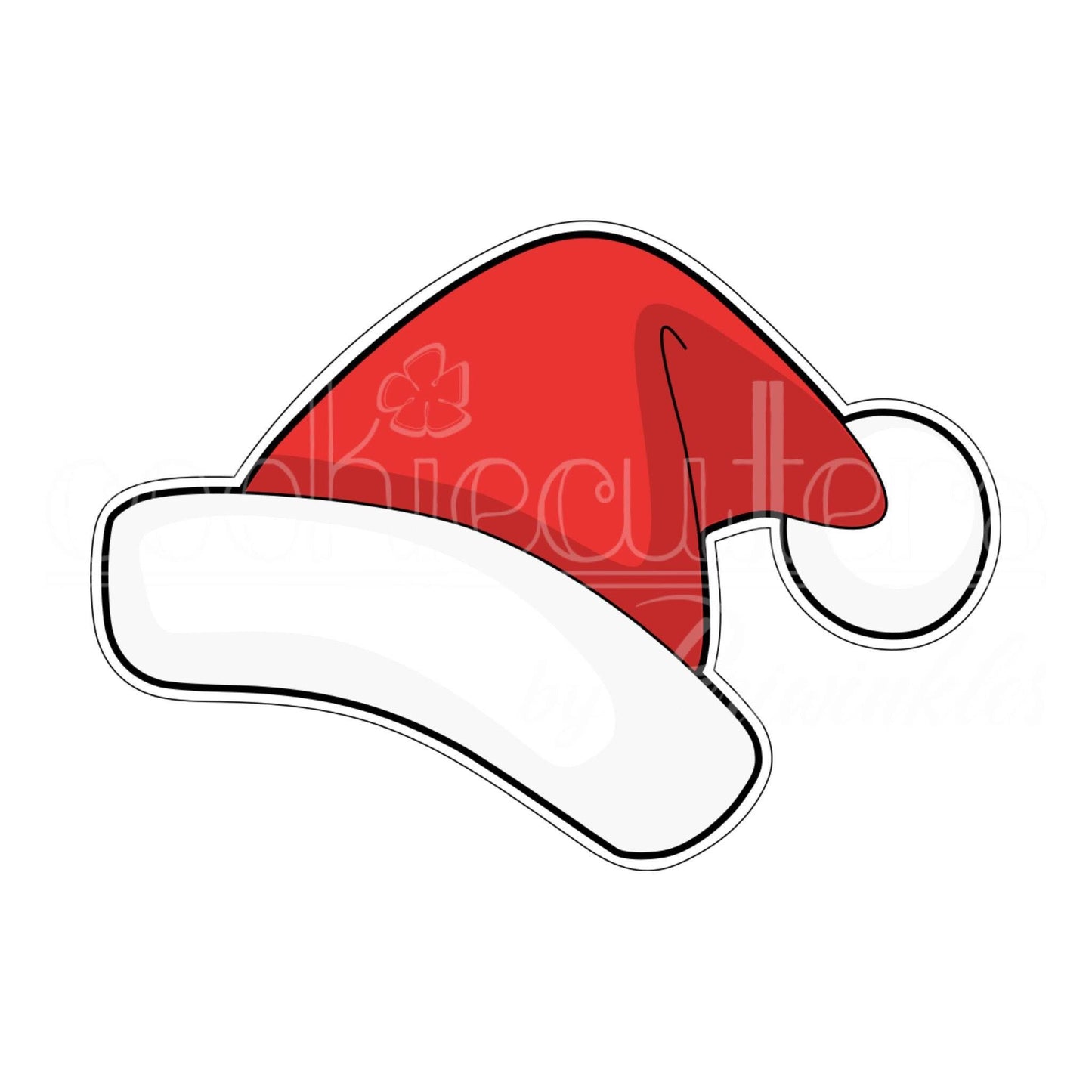 Chubby Santa's Hat Cookie Cutter - Periwinkles Cutters