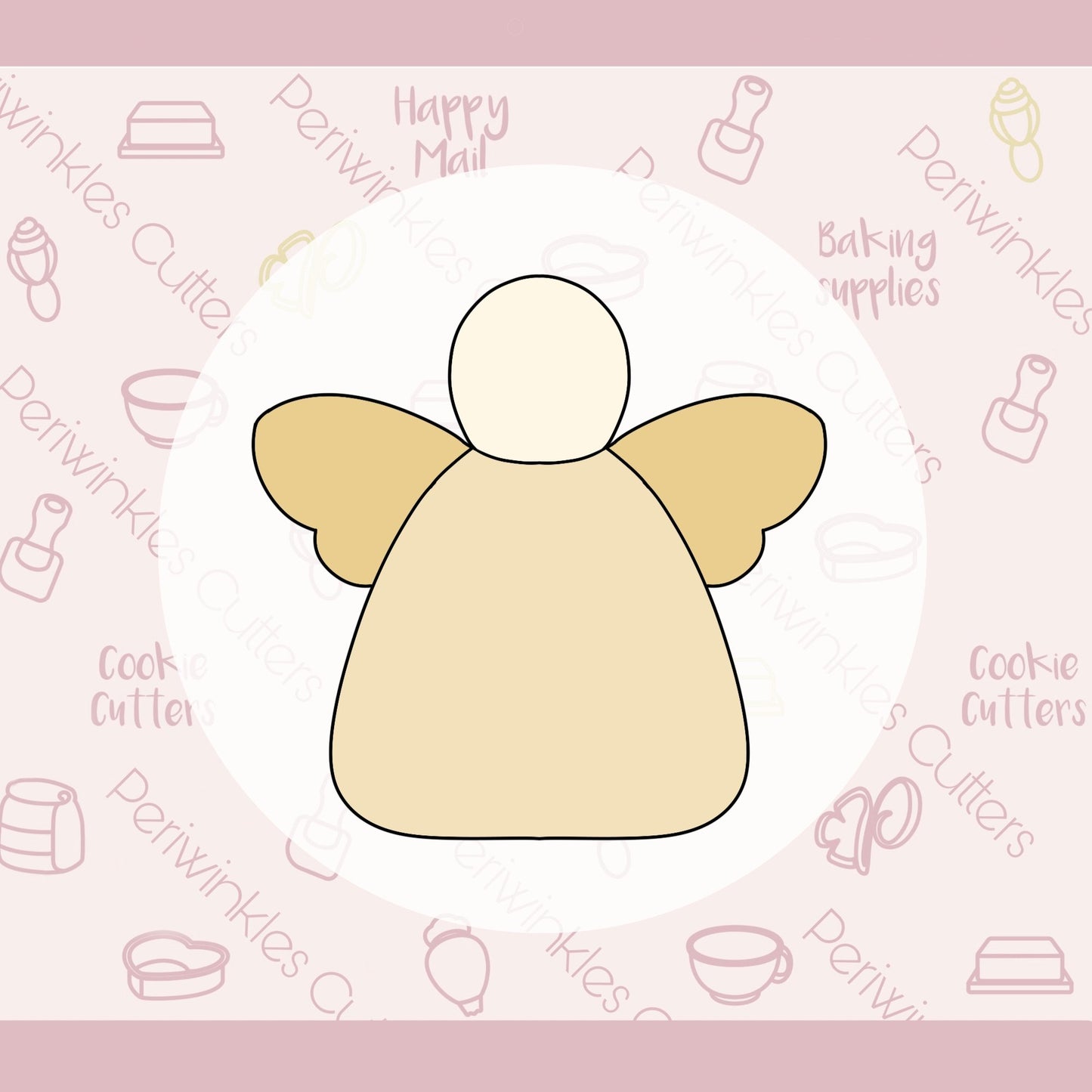 Classic Angel Cookie Cutter - Periwinkles Cutters