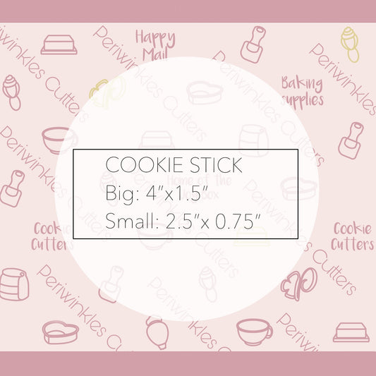 Cookie Skinny Stick Cookie Cutter - Periwinkles Cutters