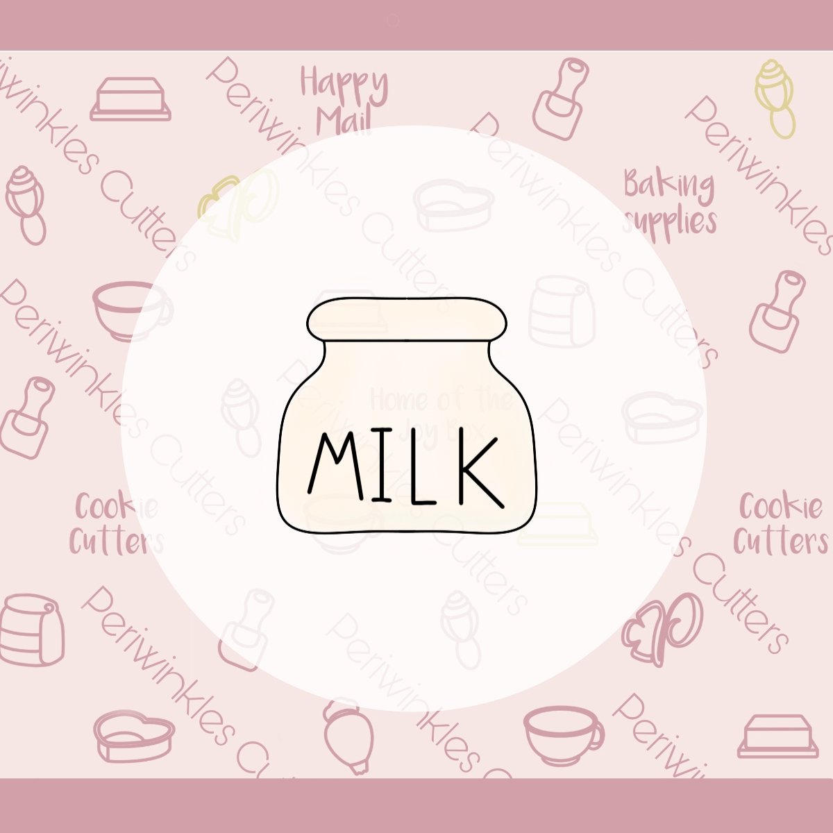 Cookies and Milk Cookie Cutter - Periwinkles Cutters