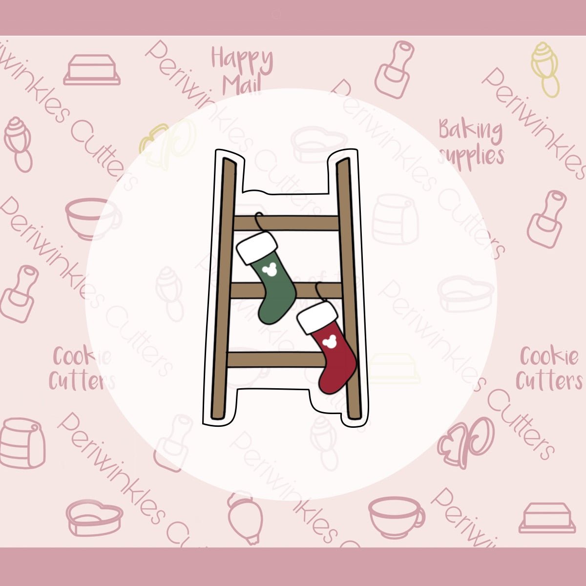 Cottage Wood Ladder Cookie Cutter - Periwinkles Cutters Cookie Cutter