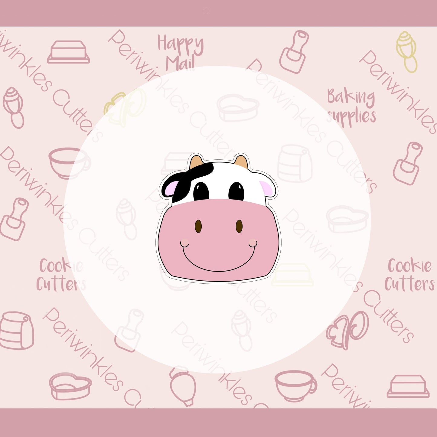 Cow Head Cookie Cutter - Periwinkles Cutters