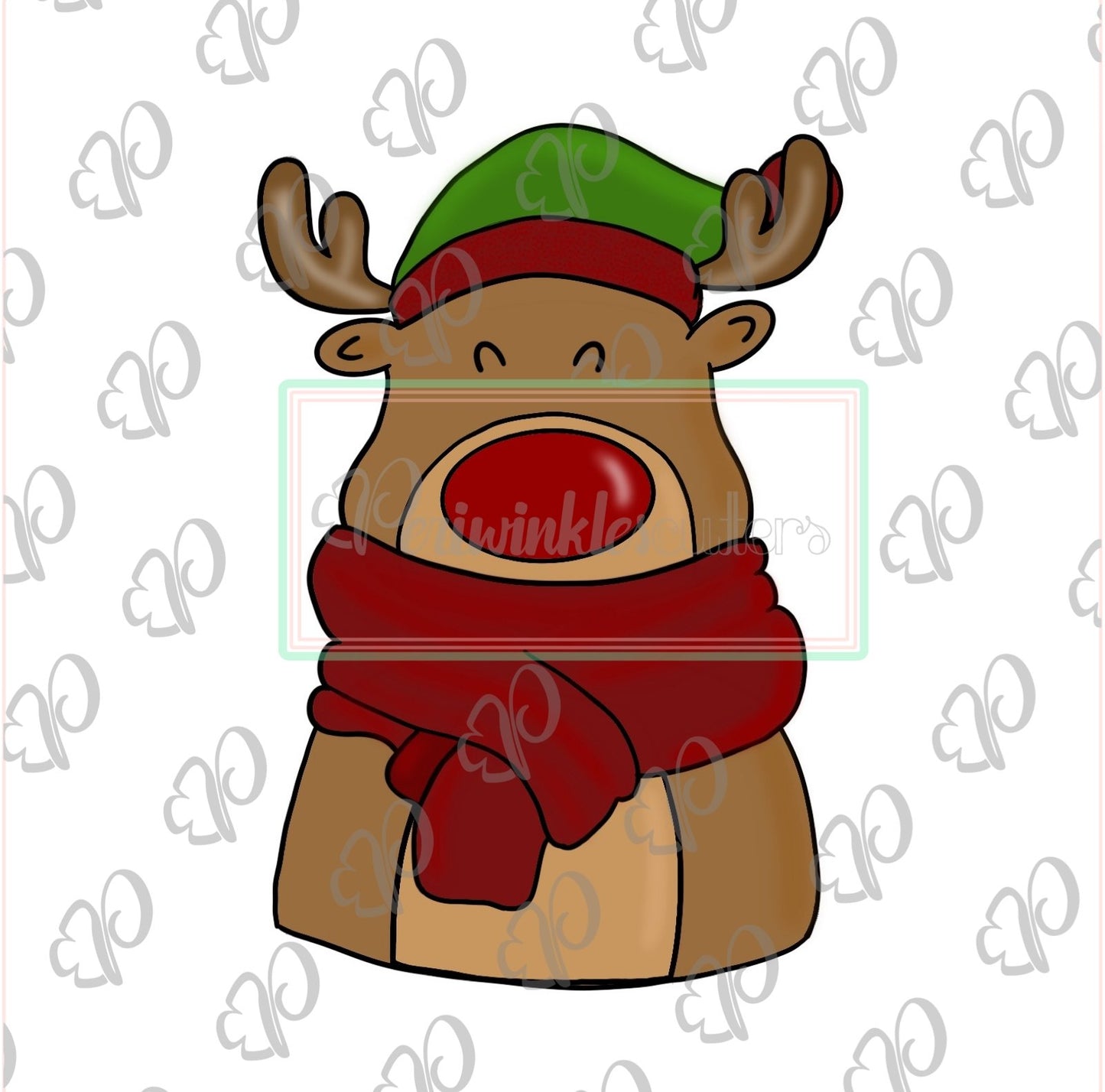 Cozy Reindeer Cookie Cutter - Periwinkles Cutters