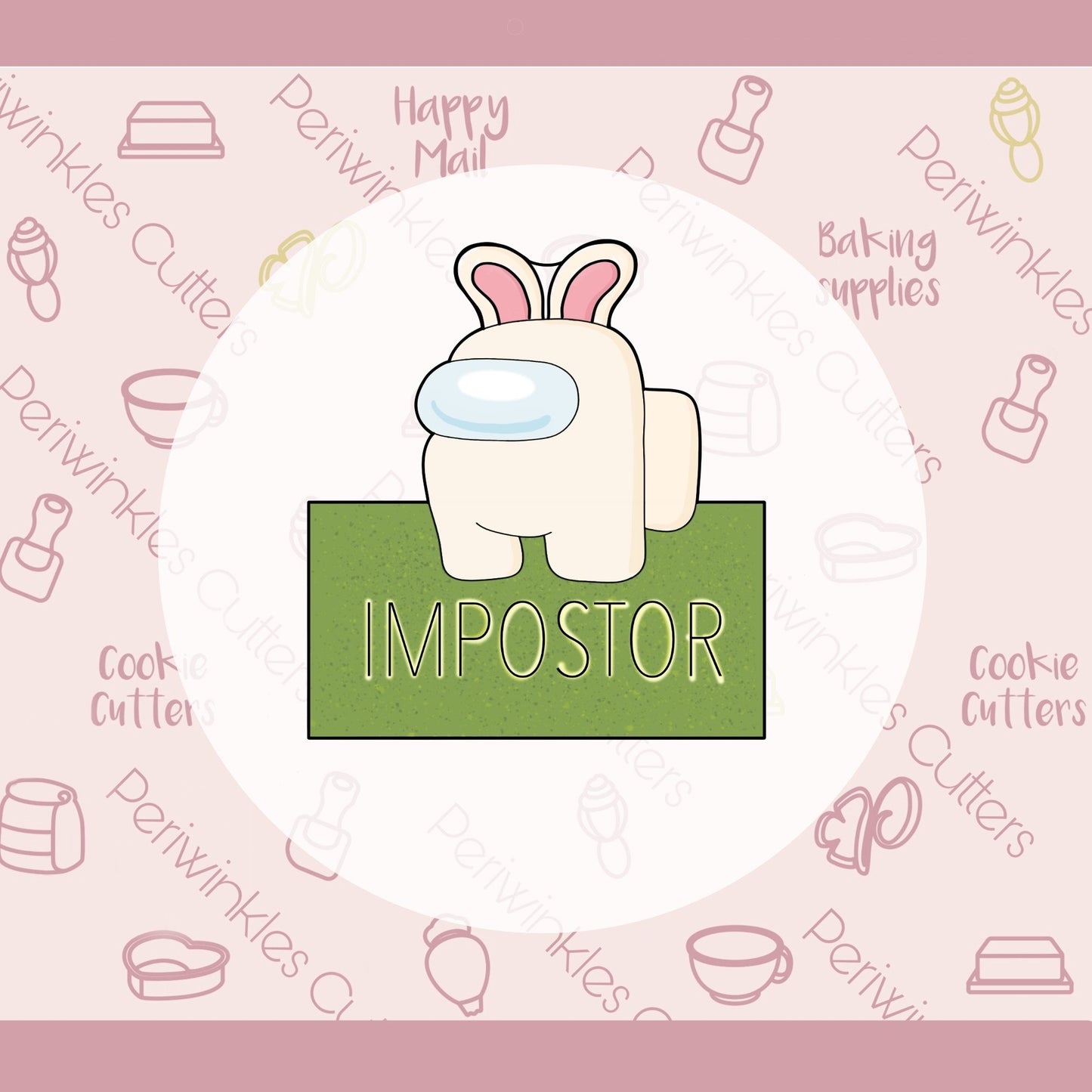 Crew Bunny Plaque Cookie Cutter - Periwinkles Cutters