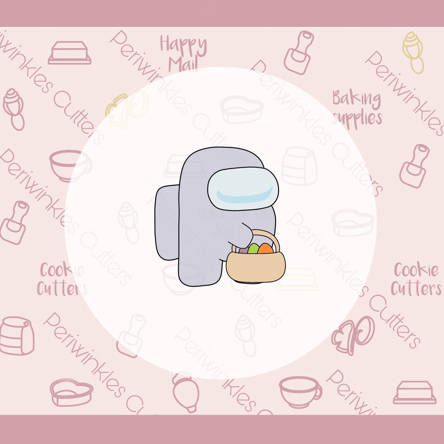 Crew Easter Basket Cookie Cutter - Periwinkles Cutters