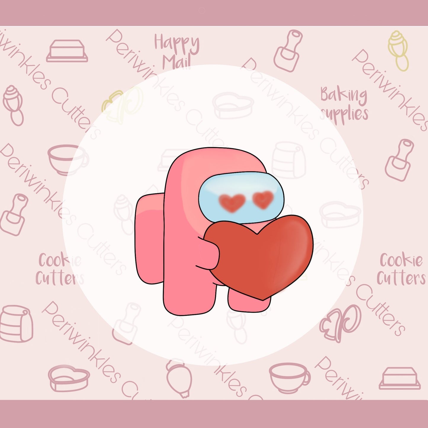 Crew with Heart Cookie Cutter - Periwinkles Cutters