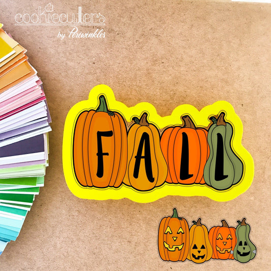 Curvy Pumpkins Plaque Cookie Cutter - Periwinkles Cutters