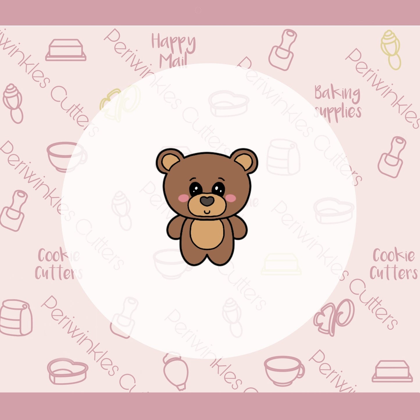 Cute Bear Cookie Cutter - Periwinkles Cutters