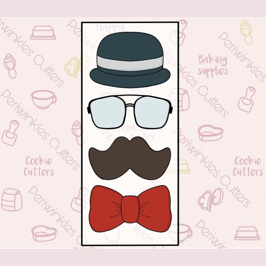 Dad 2021 4 Pieces Set Cookie Cutter - Periwinkles Cutters