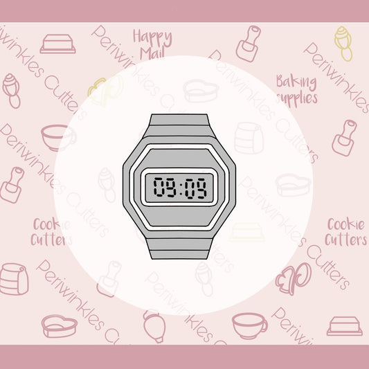 Digital Watch Cookie Cutter - Periwinkles Cutters