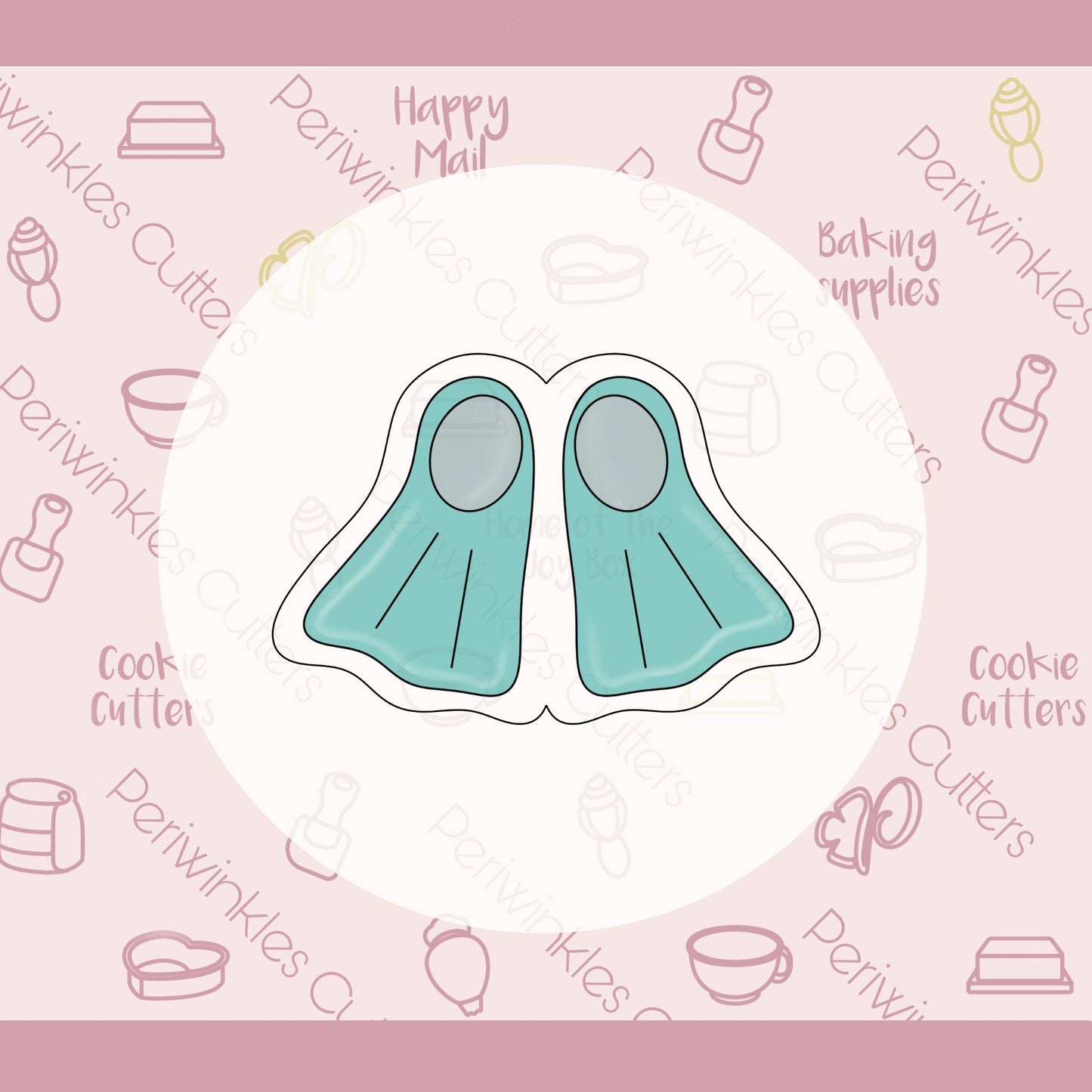 Diving Fins Cookie Cutter - Periwinkles Cutters