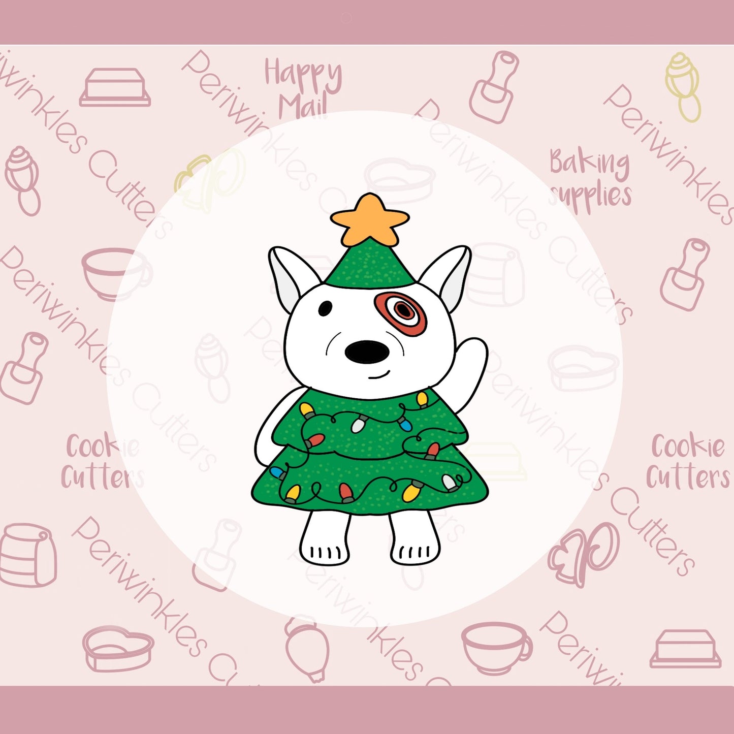 Dog Christmas Tree Ornament Cookie Cutter - Periwinkles Cutters