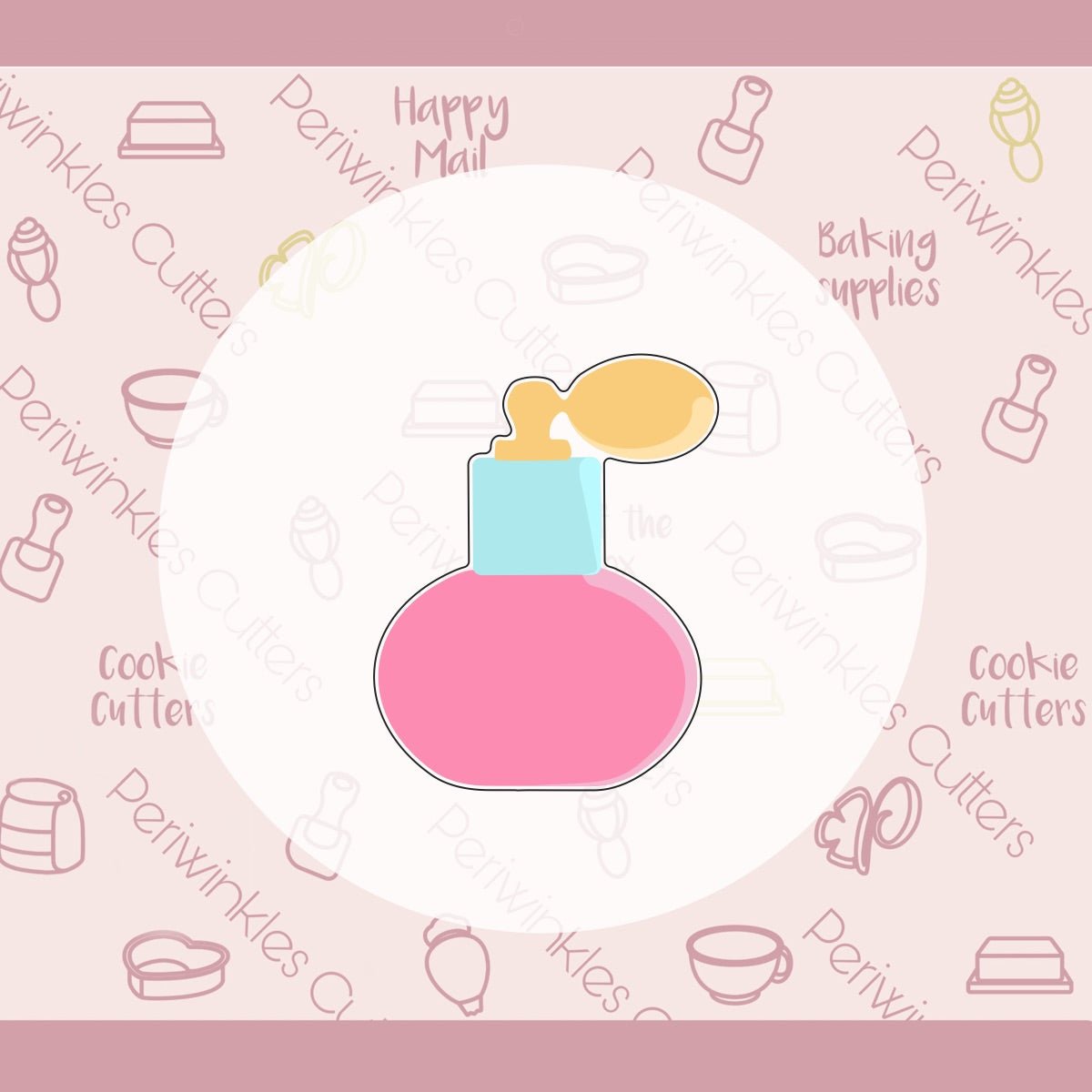 Doll Perfume Cookie Cutter - Periwinkles Cutters Cookie Cutter