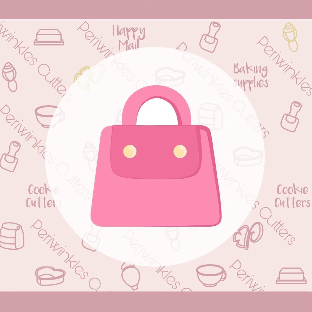 Doll Purse Cookie Cutter - Periwinkles Cutters Cookie Cutter