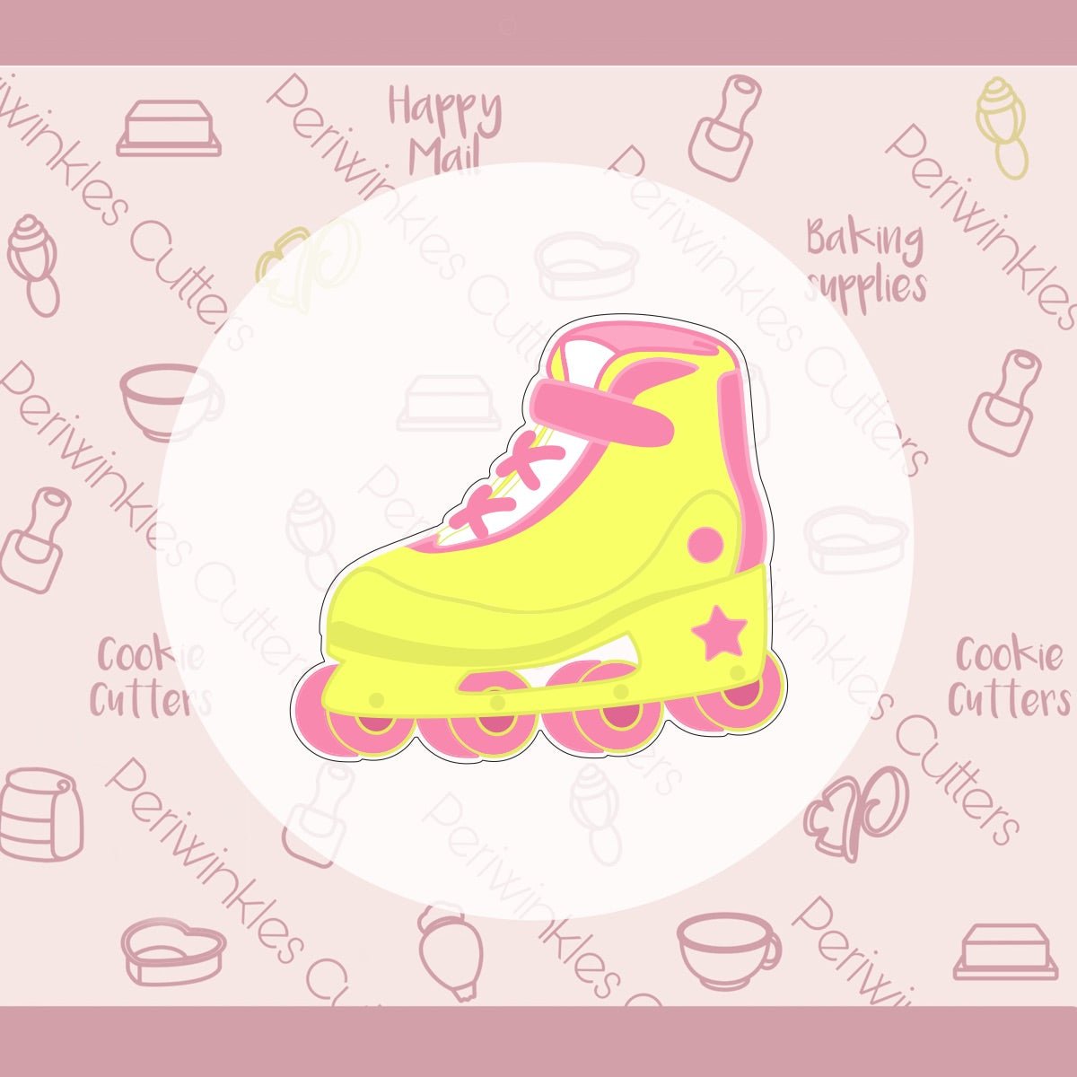 Doll Roller Skates Cookie Cutter - Periwinkles Cutters Cookie Cutter