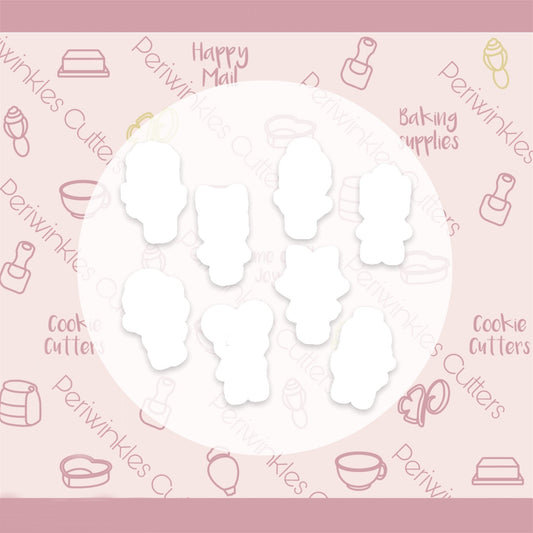 Dolls Full Body Set of 8 Cookie Cutter - Periwinkles Cutters