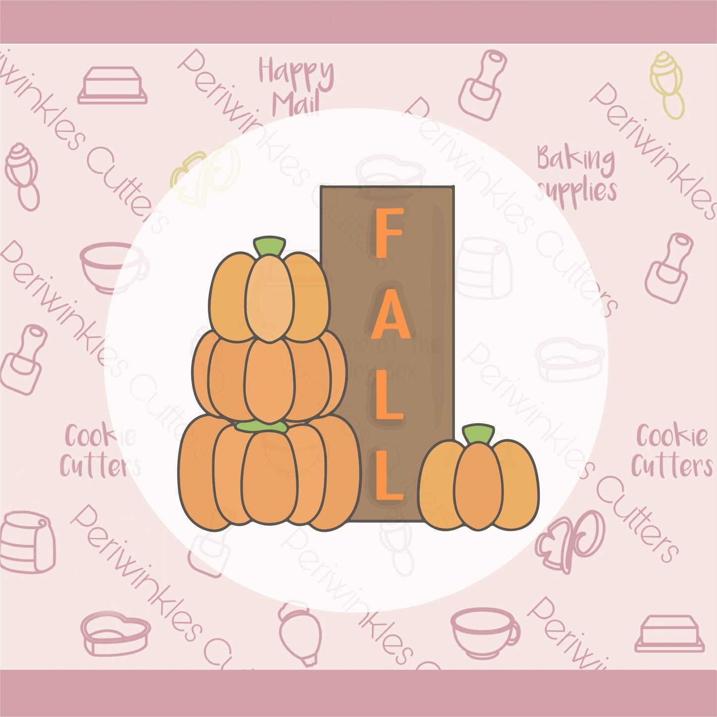 Door Decor Pumpkin Plaque Cookie Cutter - Periwinkles Cutters