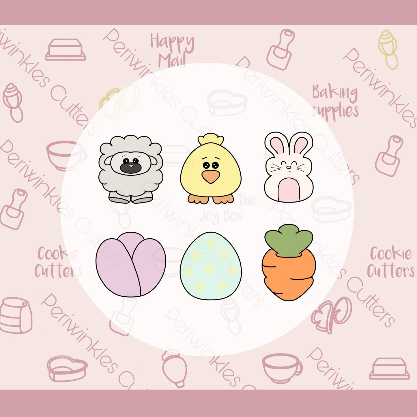 Easter 2021 Mini Set of 6 Cookie Cutter - Periwinkles Cutters