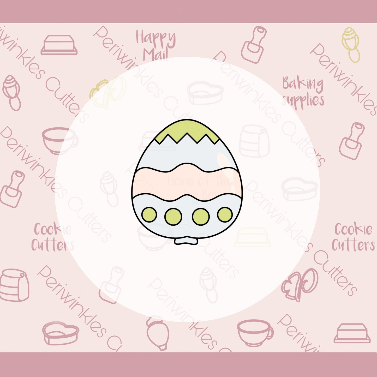 Easter Balloons - Egg Balloon Cookie Cutter - Periwinkles Cutters