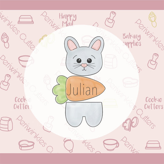 Easter Bunny - 3 Pieces Cookie Cutter Set - Periwinkles Cutters