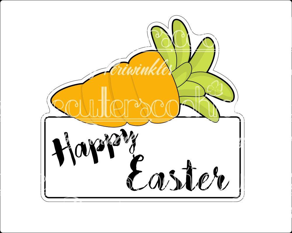 Easter Carrot Plaque 2017 Cookie Cutter - Periwinkles Cutters