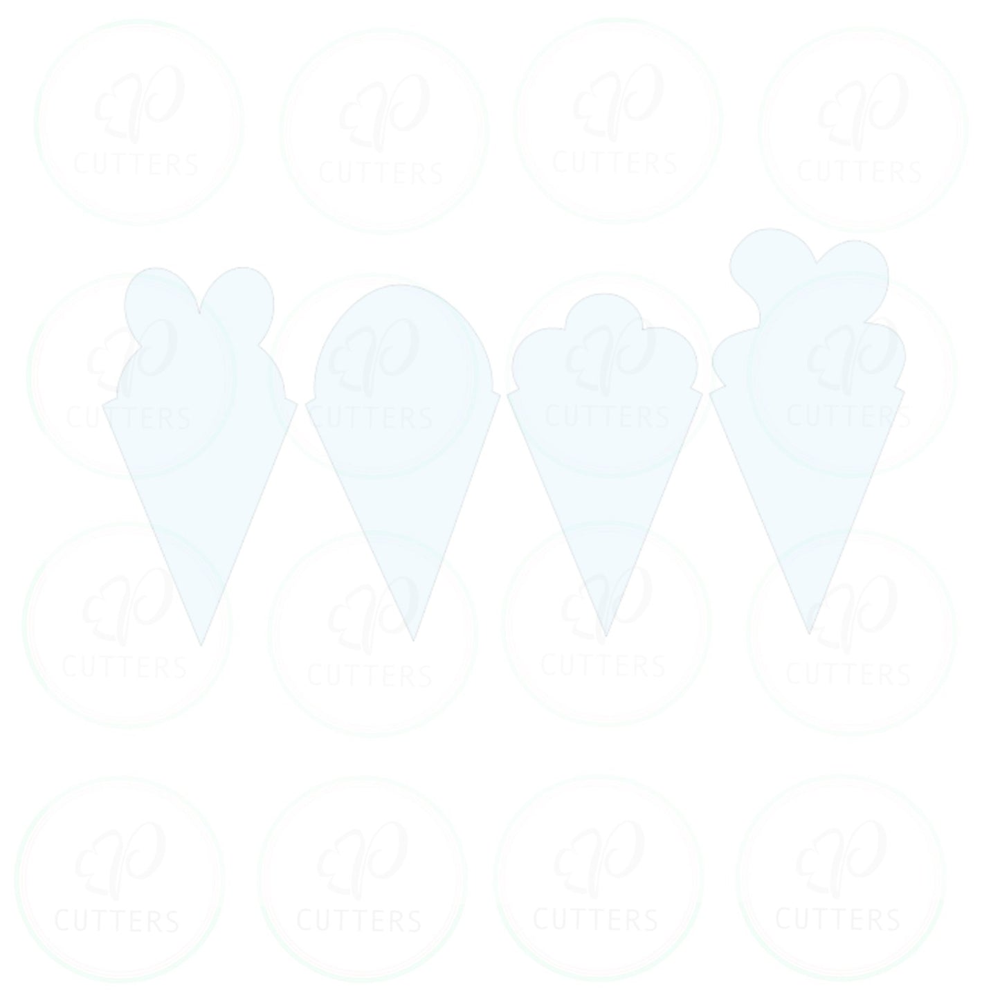 Easter Party Platter - 4 Pieces Cookie Cutter - Periwinkles Cutters