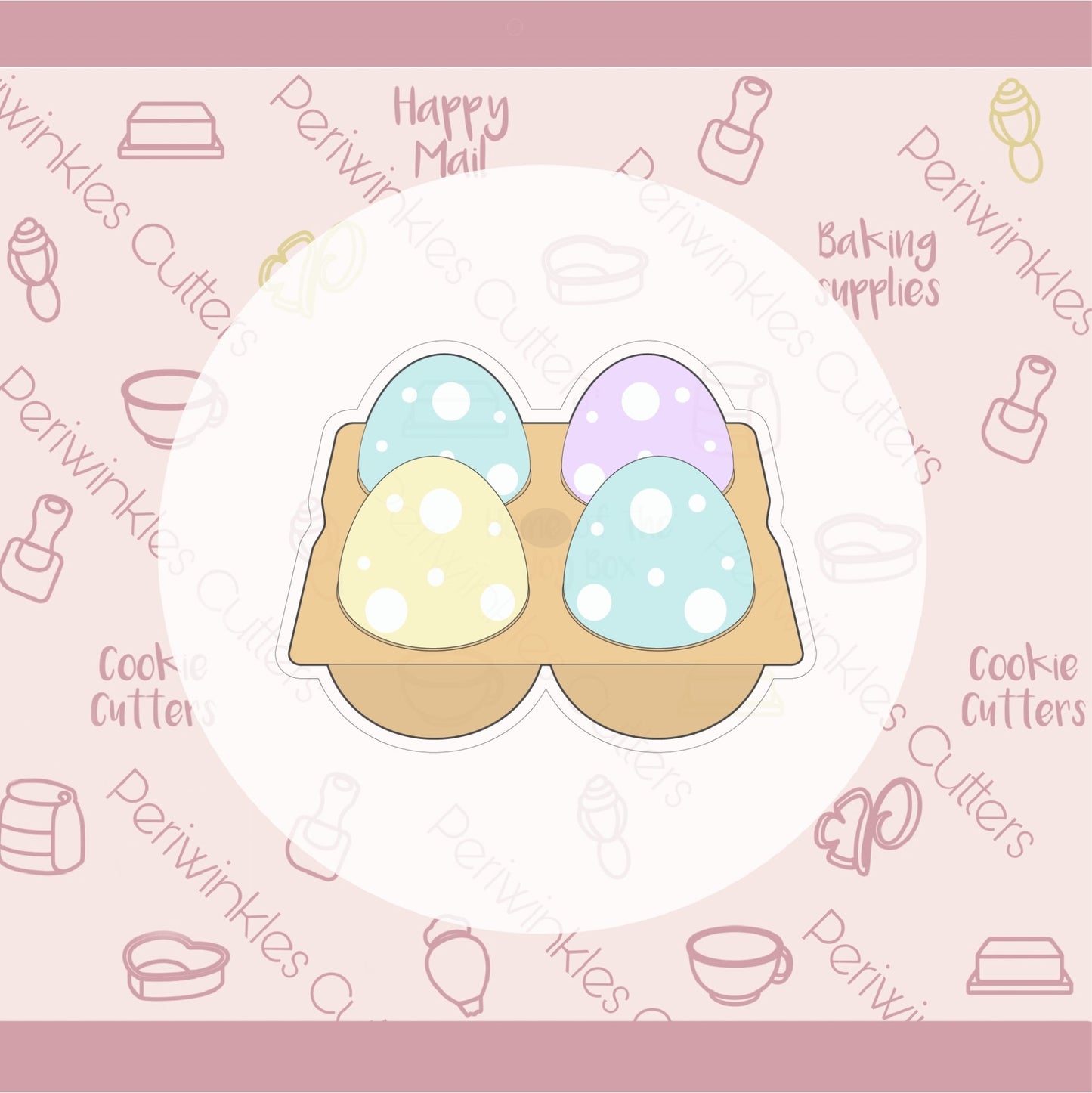 Eggs Carton Cookie Cutter - Periwinkles Cutters