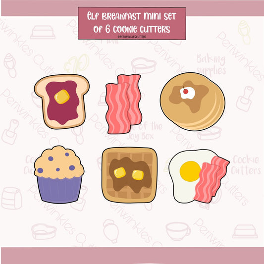 Elf Breakfast Set of 6 Cookie Cutter - Periwinkles Cutters Cookie Cutter