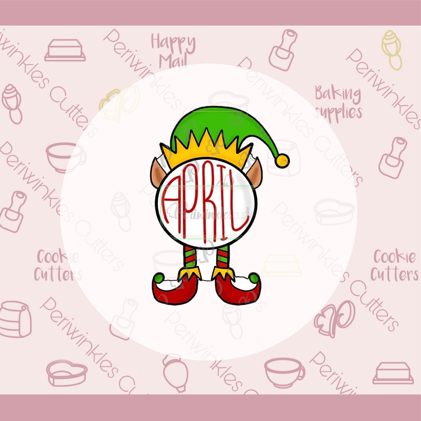 Elf Monogram Cookie Cutter - Periwinkles Cutters