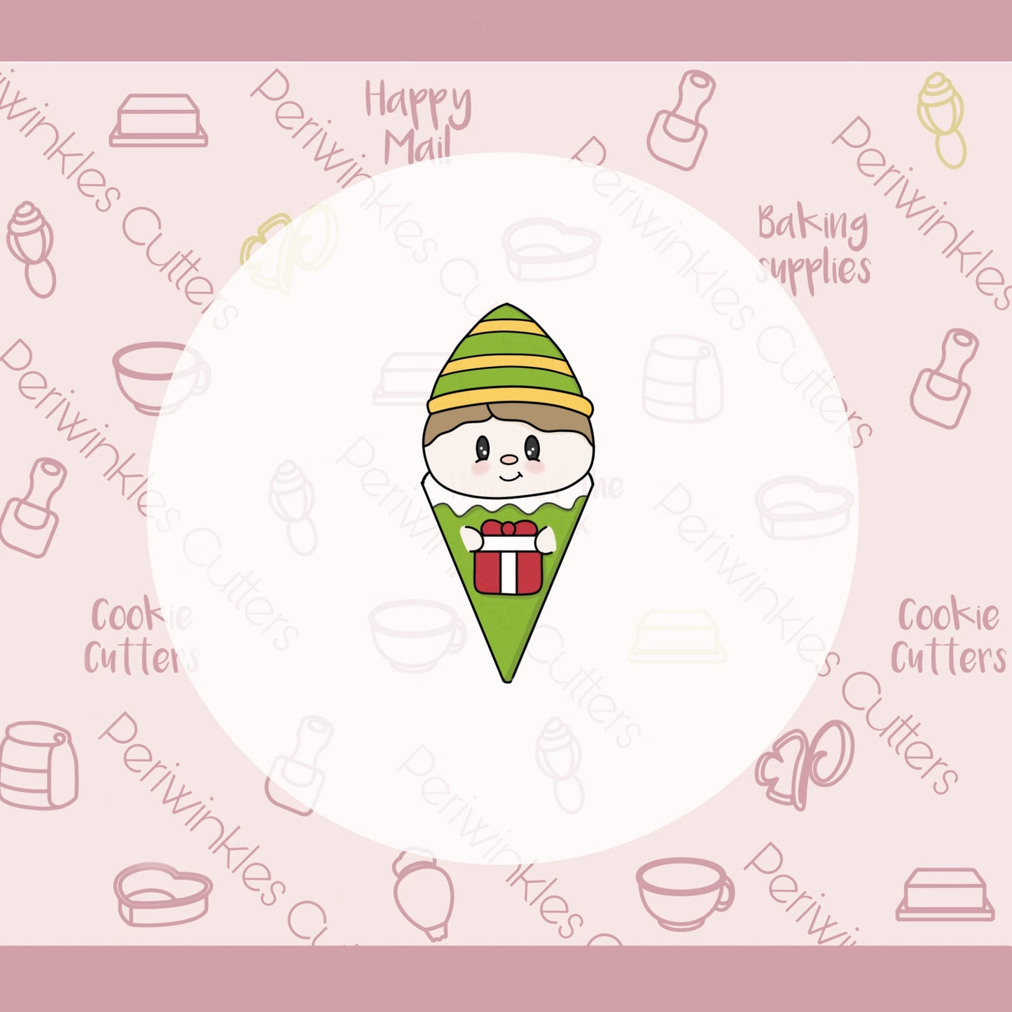 Elf Platter Piece Cookie Cutter - Periwinkles Cutters