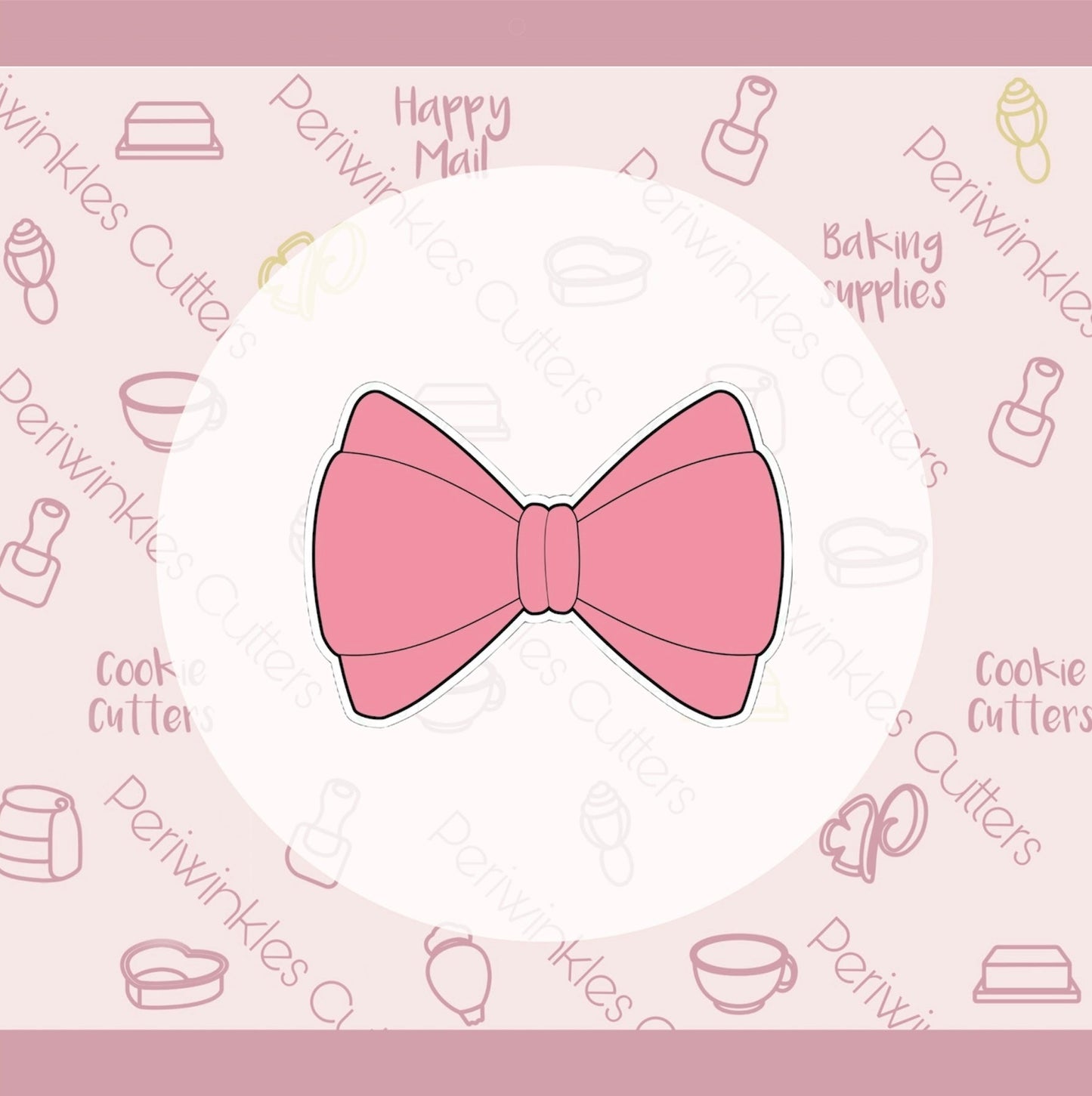 Fancy Bow Cookie Cutter - Periwinkles Cutters Cookie Cutter